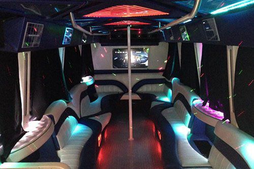 dallas party bus interior